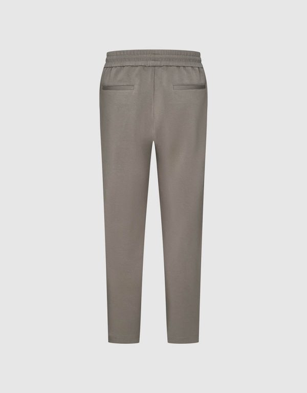 Drawstring Waist Knitted Straight Pants - Image 11