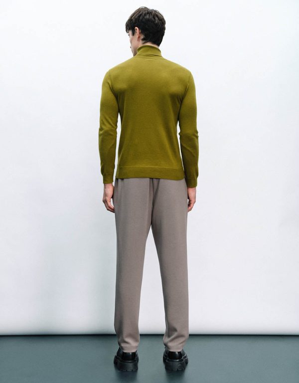 Drawstring Waist Knitted Straight Pants - Image 13