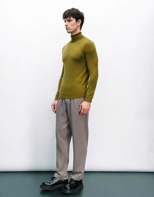 Drawstring Waist Knitted Straight Pants - Image 15