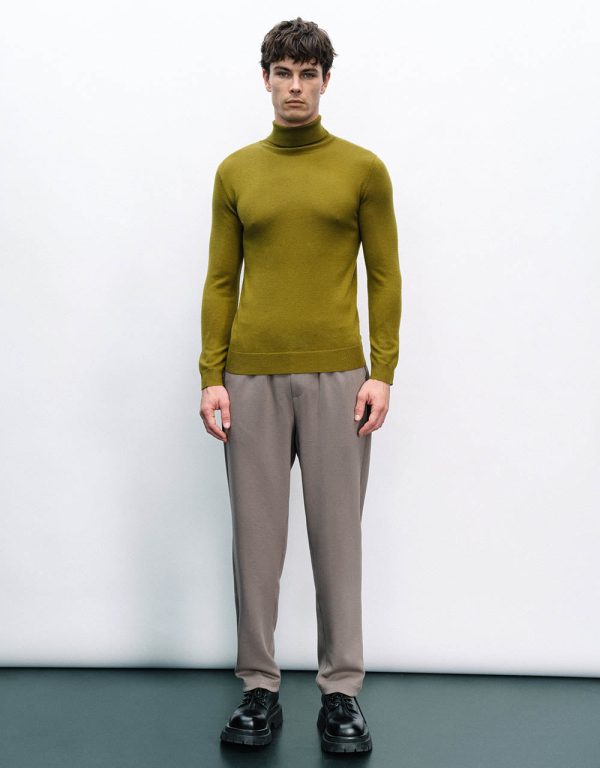 Drawstring Waist Knitted Straight Pants - Image 16