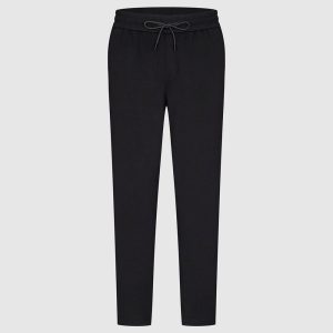 Drawstring Waist Knitted Straight Pants