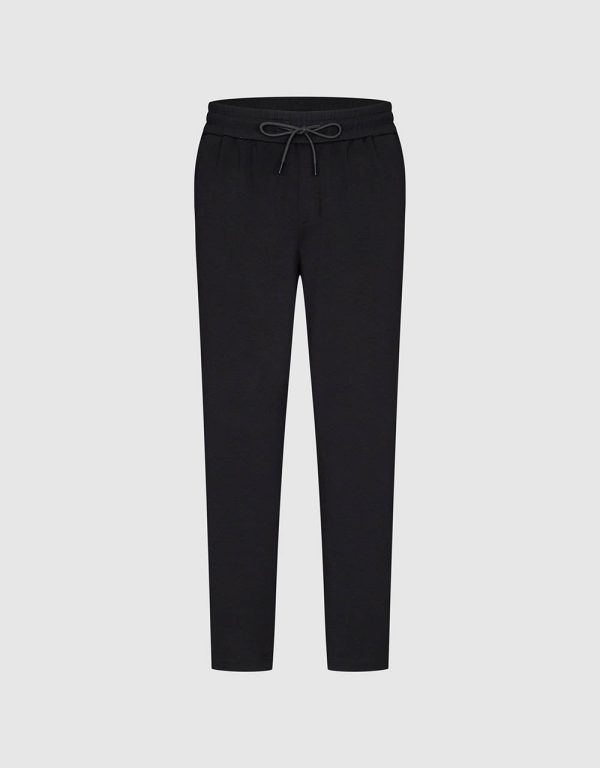 Drawstring Waist Knitted Straight Pants