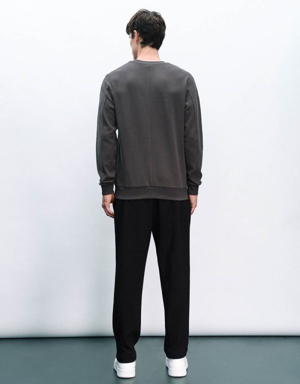Drawstring Waist Knitted Straight Pants - Image 5