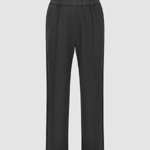 Elastic Waist Knitted Straight Pants