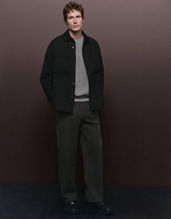Elastic Waist Knitted Straight Pants - Image 7
