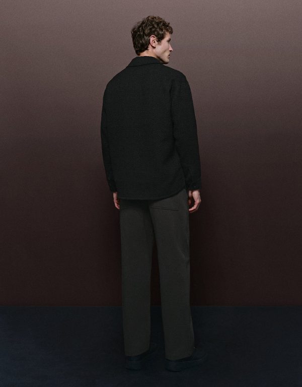 Elastic Waist Knitted Straight Pants - Image 8