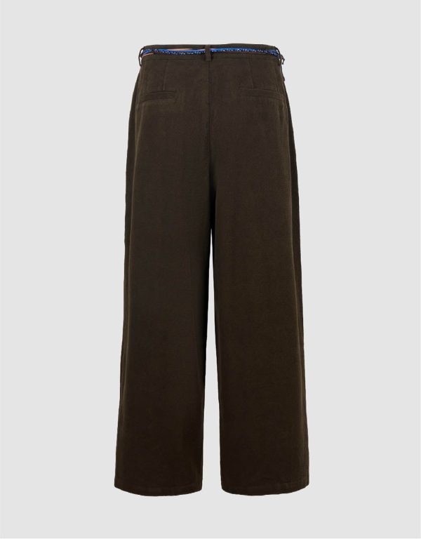 Wide-Leg Pants With Rope - Image 3