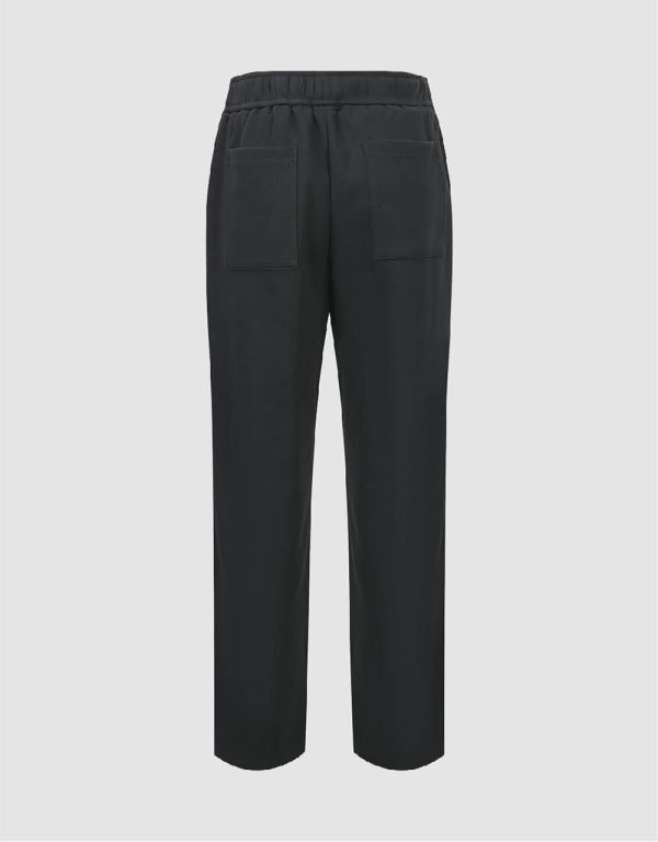 Drawstring Waist Carrot Fit Pants - Image 3