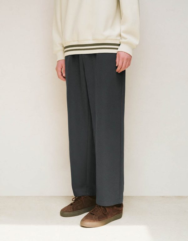 Drawstring Waist Carrot Fit Pants - Image 4
