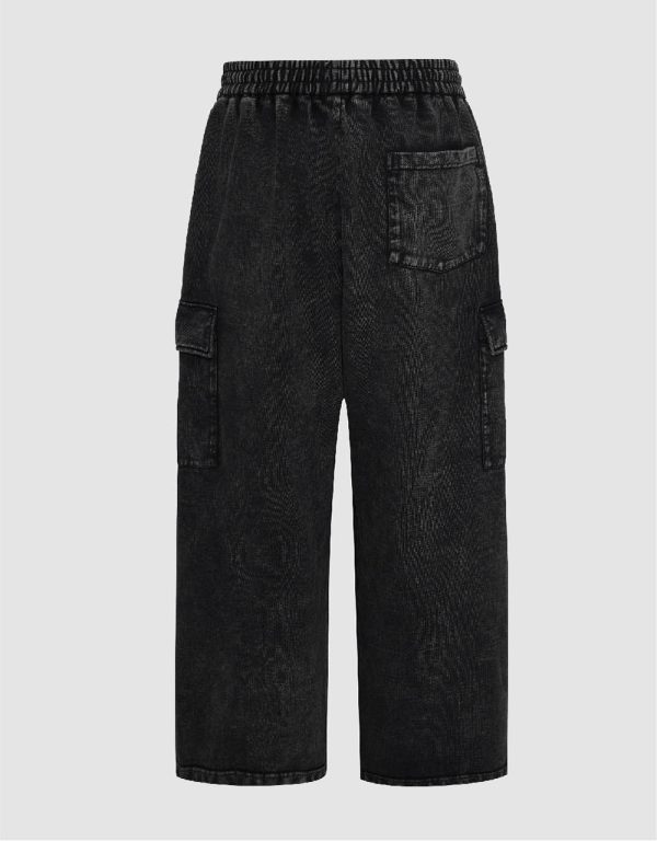 Drawstring Waist Knitted Straight Pants - Image 3