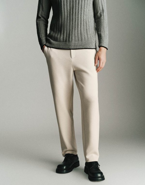 Knitted Carrot Fit Pants - Image 2