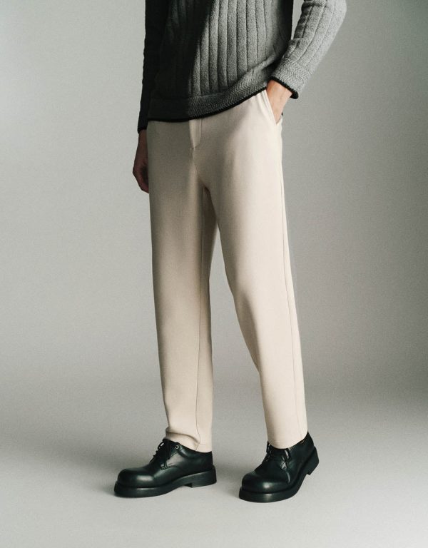Knitted Carrot Fit Pants - Image 4