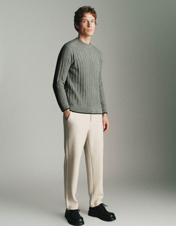 Knitted Carrot Fit Pants - Image 8