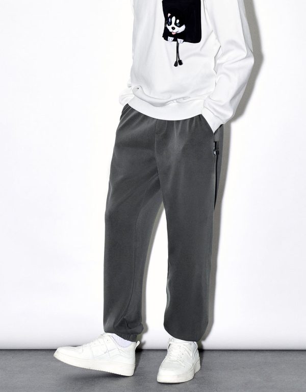 Drawstring Waist Knitted Jogger Pants - Image 4