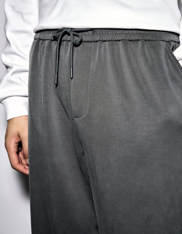 Drawstring Waist Knitted Jogger Pants - Image 5