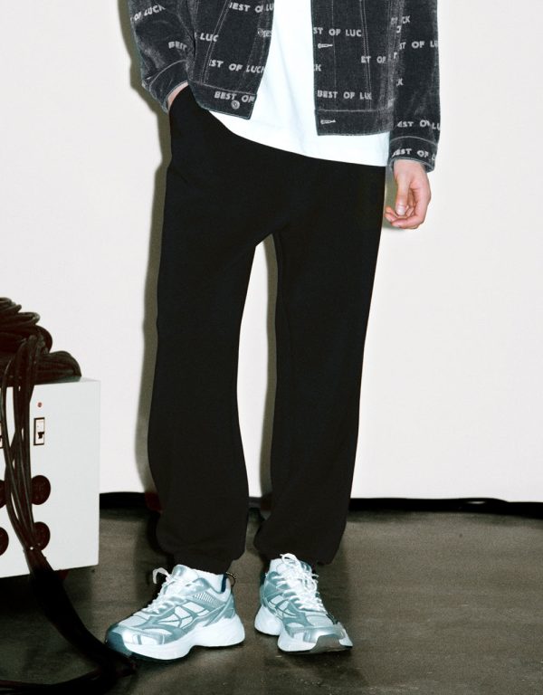 Drawstring Waist Knitted Jogger Pants - Image 2